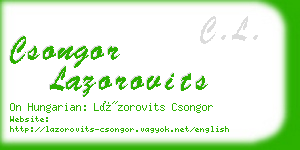 csongor lazorovits business card
